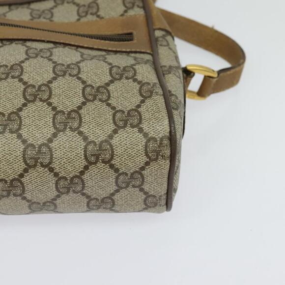 GUCCI GG Supreme Web Sherry Line Bag Pvc Beige Gold 68 02 004